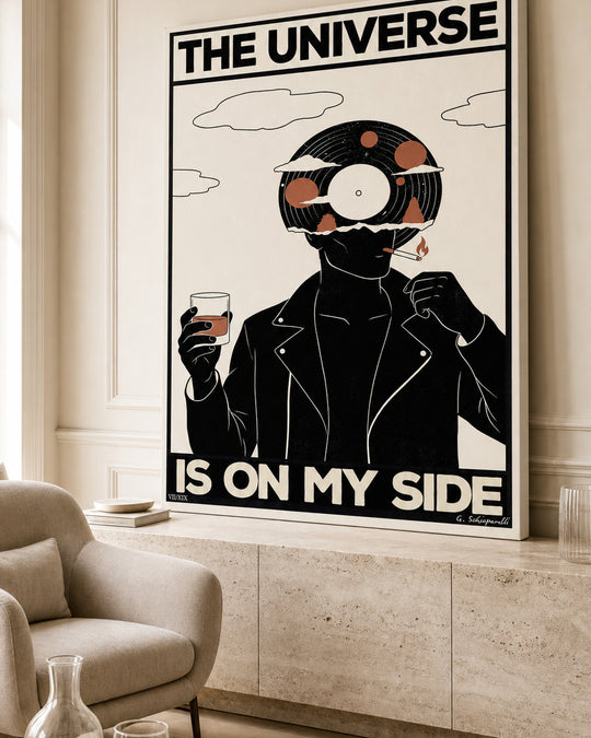 Interior styling with the “The universe is on my side — 02” canvas