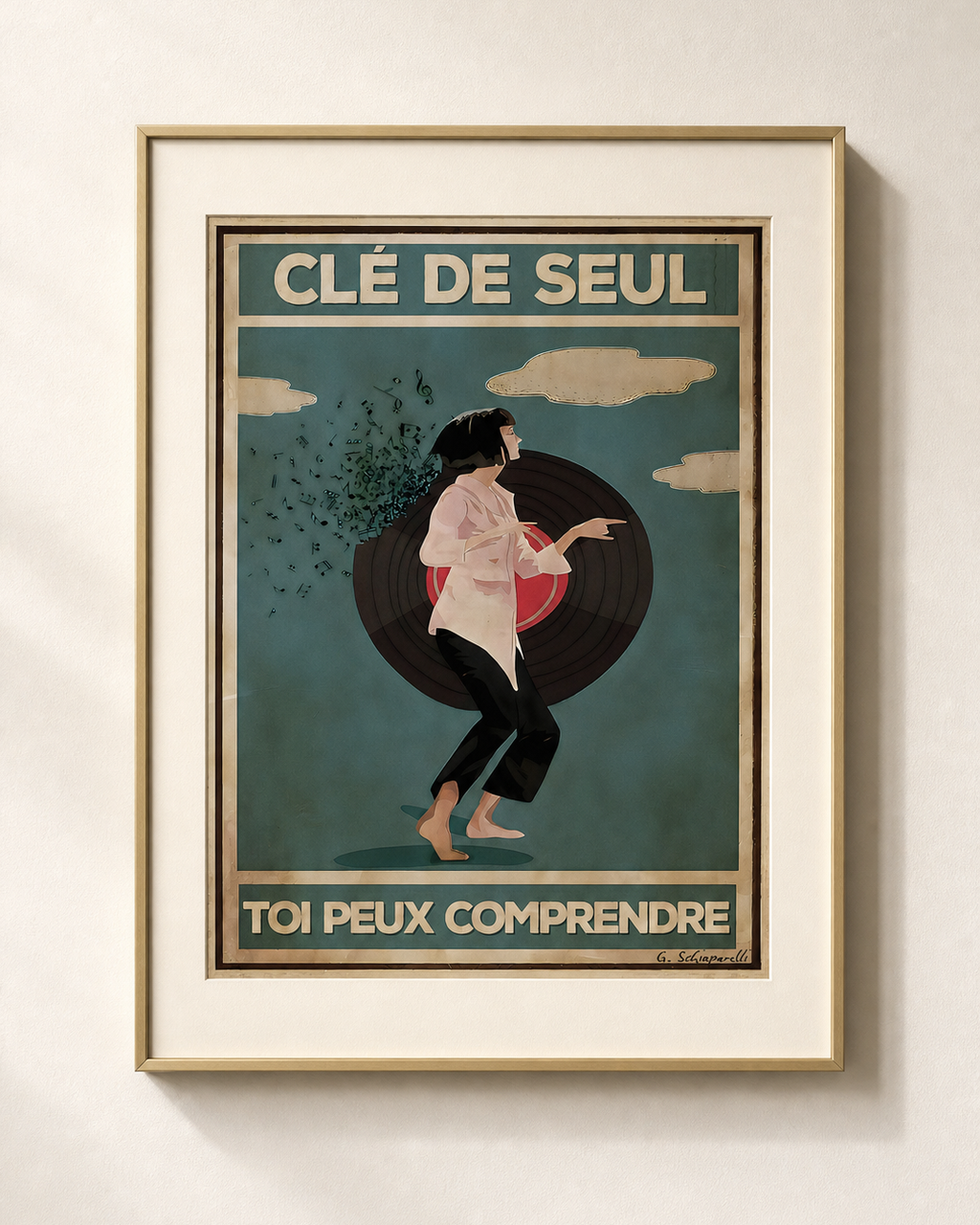 Mockup de la toile « Clé de seul, toi peux comprendre » — aperçu test