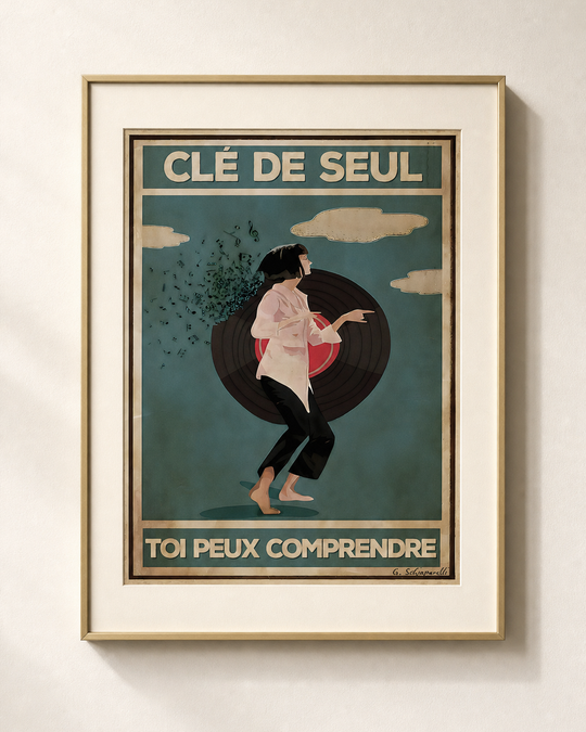 Mockup de la toile « Clé de seul, toi peux comprendre » — aperçu test