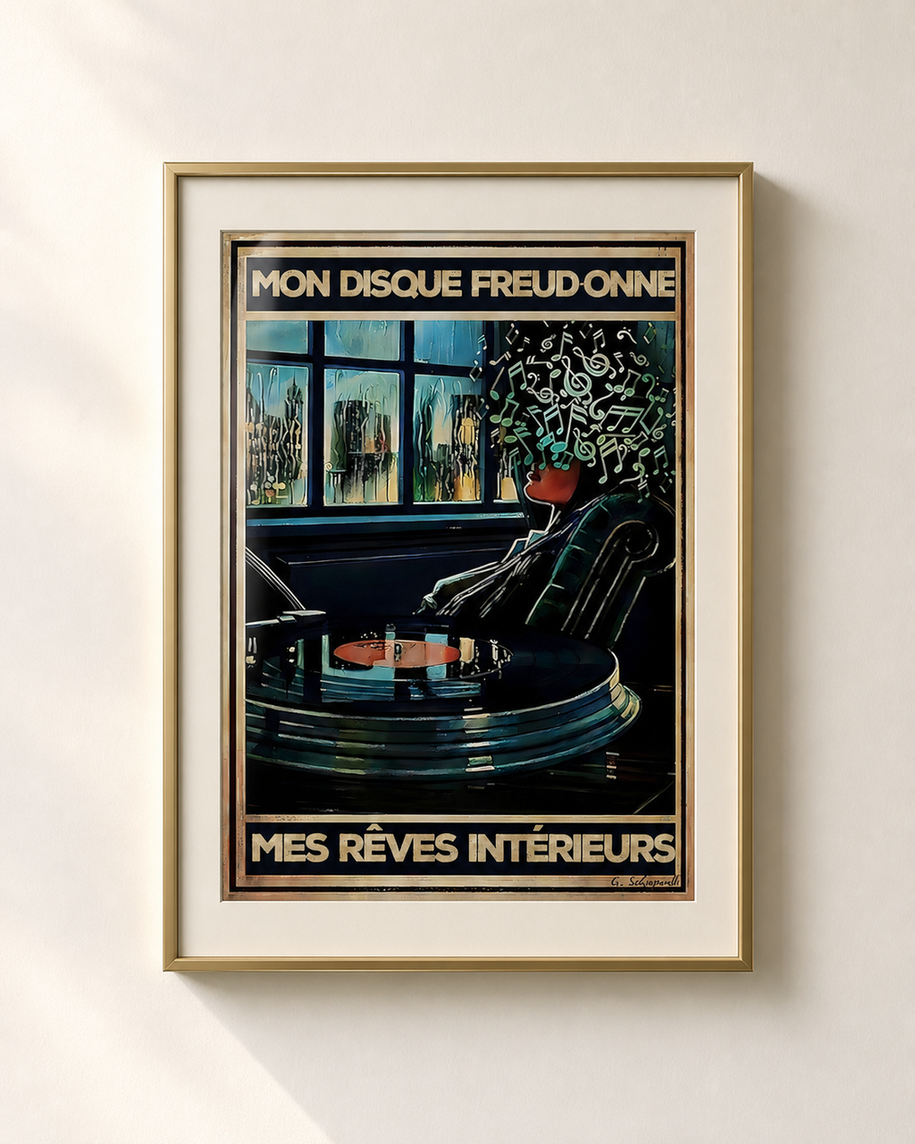 Mockup de la toile « Mon disque freudien, mes rêves intérieurs » — aperçu test
