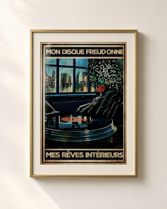Mockup de la toile « Mon disque freudien, mes rêves intérieurs » — aperçu test