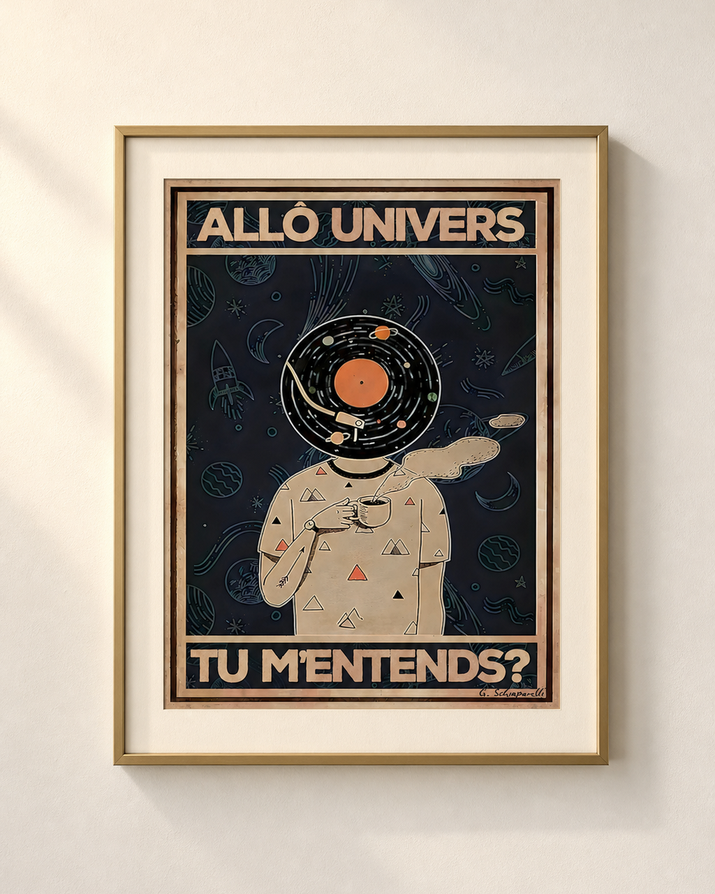 Mockup de la toile « Allô univers, tu m’entends ? » — aperçu test