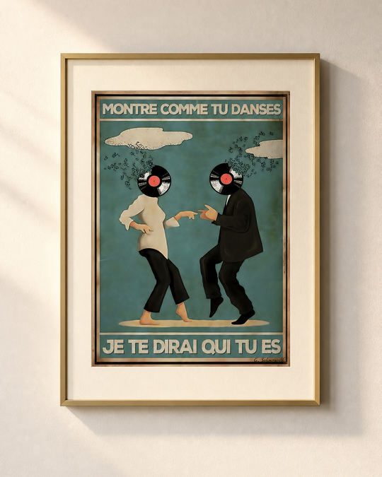 Mockup de la toile « Montre-moi comme tu danses, je te dirai qui tu es » — aperçu test