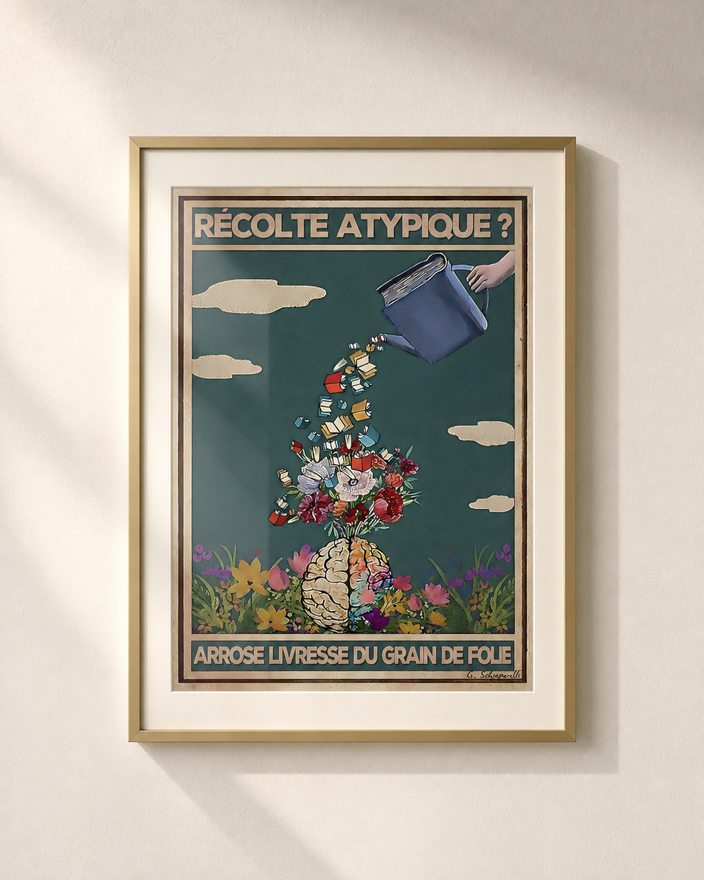 Mockup de la toile « Récolte atypique ? Arrose l’ivresse du grain de folie » — aperçu test