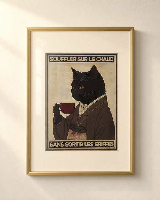 Mockup de la toile « Souffler sur le chaud sans sortir les griffes » — aperçu test