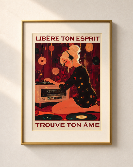 Mockup de la toile « Libère ton esprit, trouve ton âme » — aperçu test
