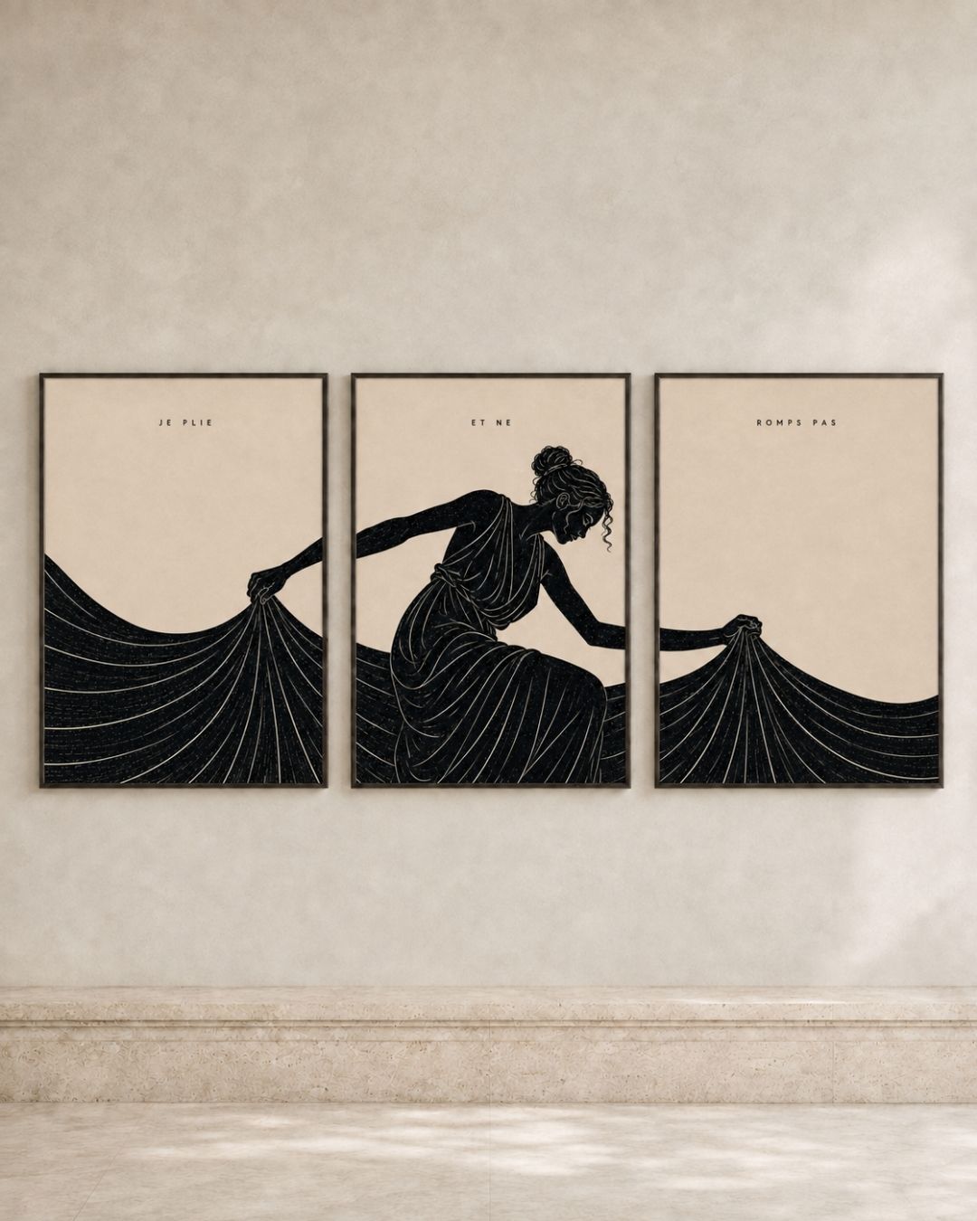 Triptyque — Je plie et ne romps pas