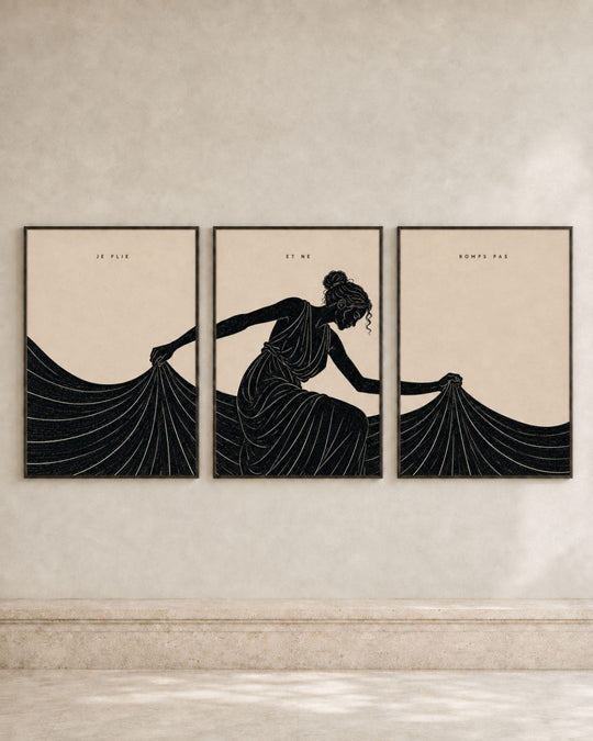 Triptyque — Je plie et ne romps pas