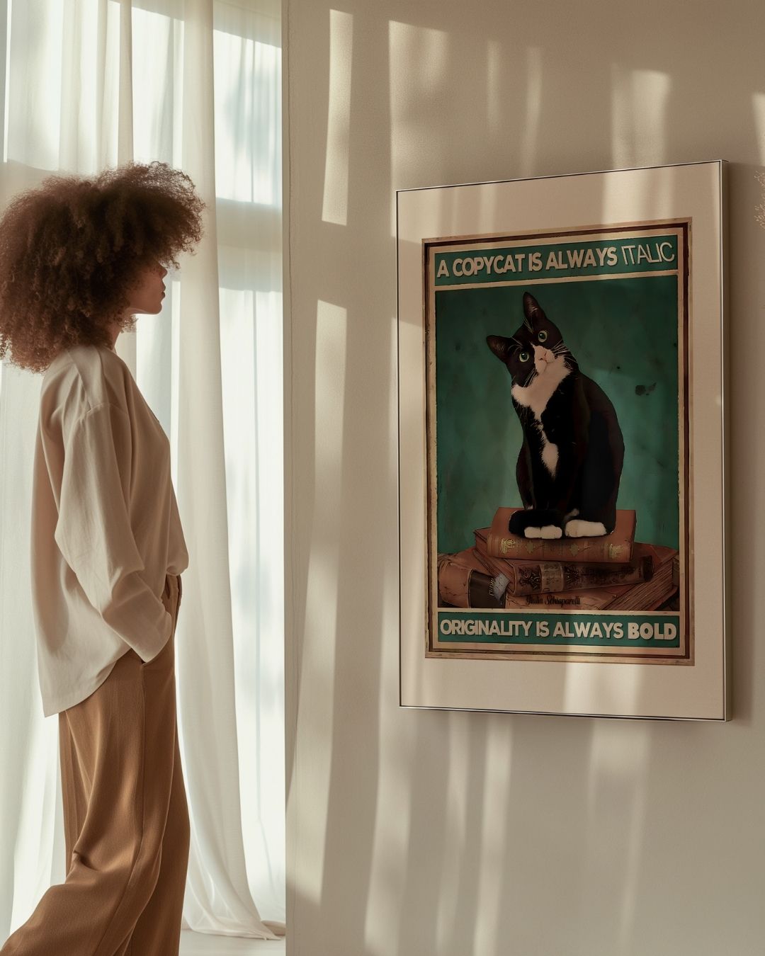 A copycat is always italic, originality is always bold