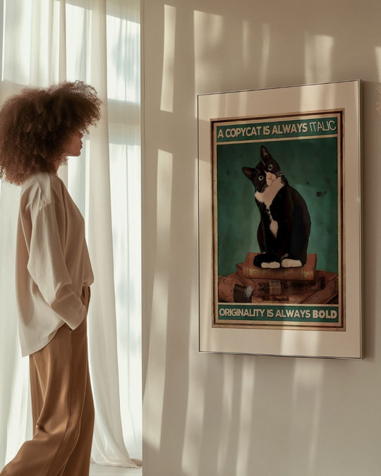 A copycat is always italic, originality is always bold