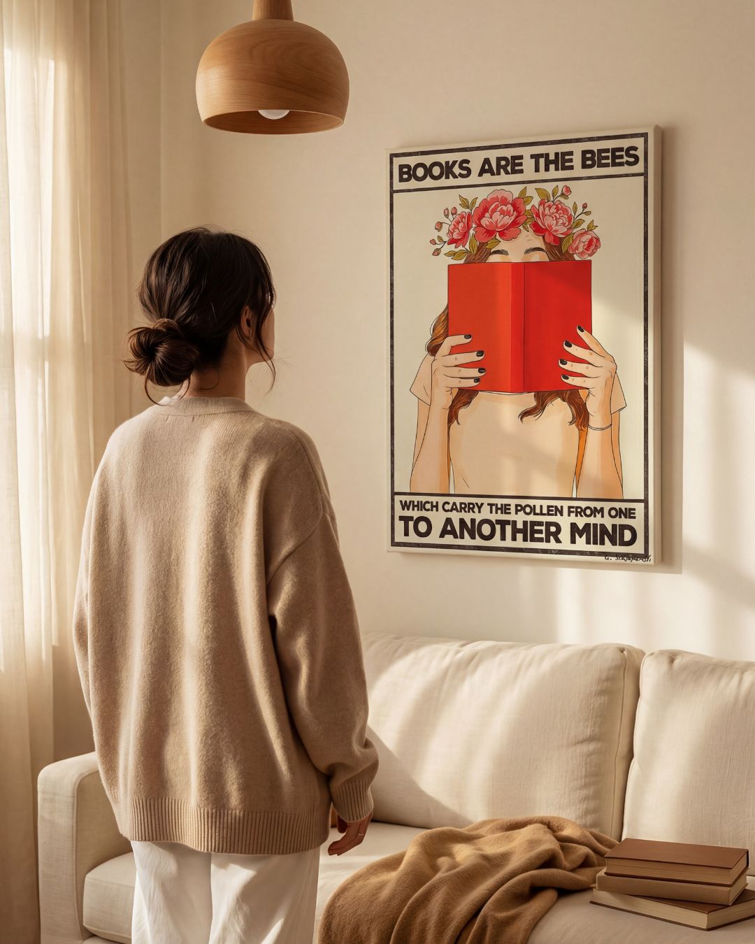 Books are the bees which carry the pollen from one to another mind — Crème & Sable