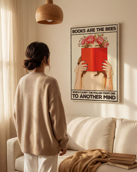Books are the bees which carry the pollen from one to another mind — Crème & Sable