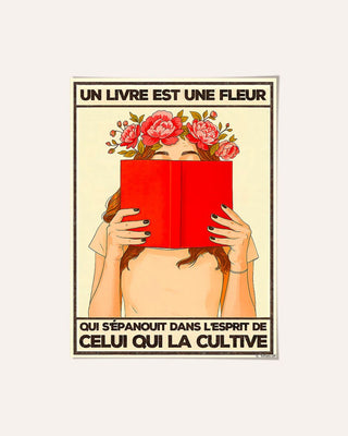 Un livre est une fleur qui s'épanouit dans l'esprit de celui qui la cultive — Crème & Sable