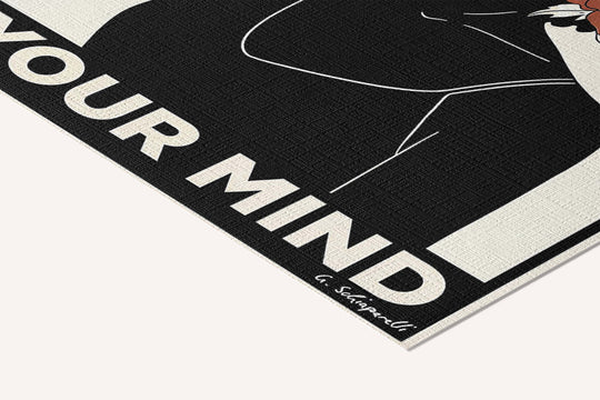 Be kind to your mind — Atelier — cotton-linen canvas texture and fine corner detail