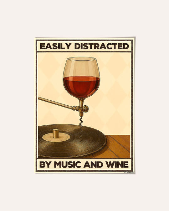 Easily distracted by music and wine — Crème & Sable