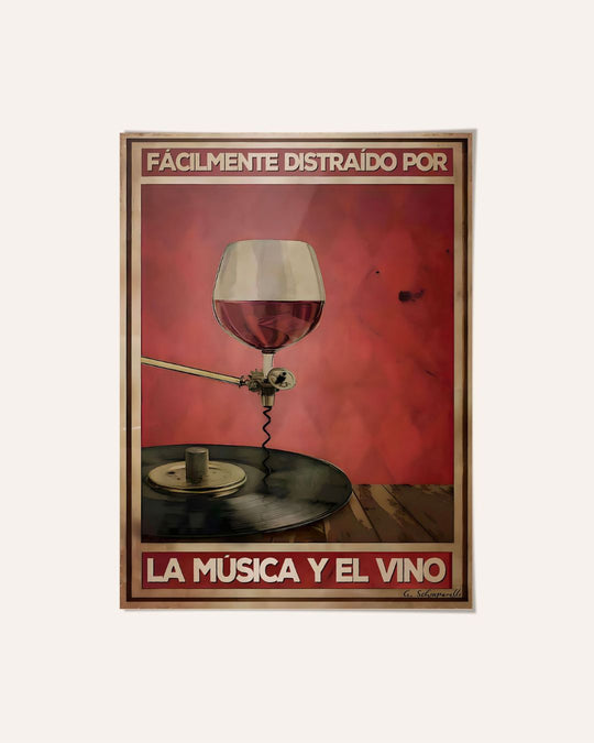 Fácilmente distraído por la música y el vino