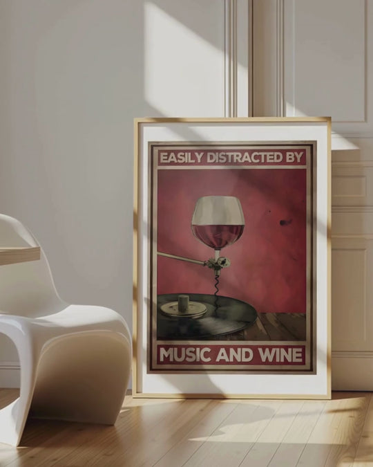 Easily distracted by music and wine